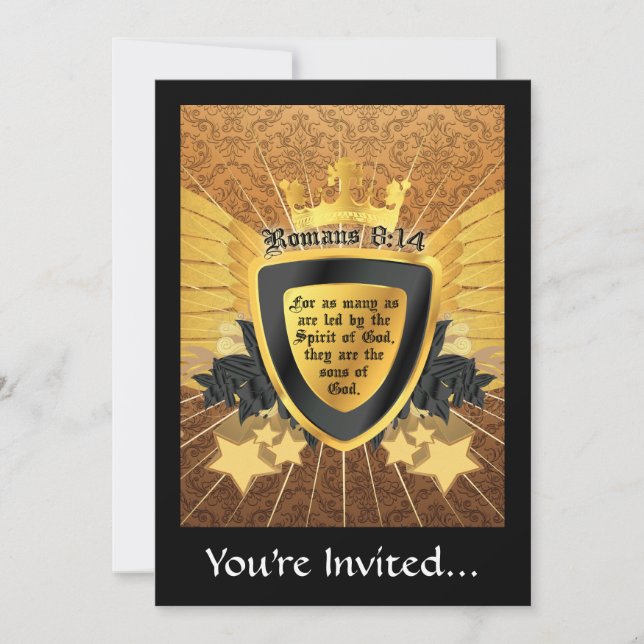 Gold Romans 8:14, Sons of God Invitation (Front)
