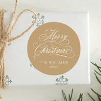 Gold Romantic Calligraphy Merry Christmas