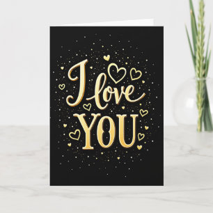 Gold Romantic Love Card
