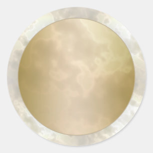 Gold Rose 2 Marble Round Classic Round Sticker