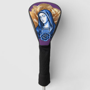 Gold Rose Blue Mother Mary Rich Deep Plum Faith  Golf Head Cover