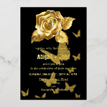 Gold Rose Butterfly wedding 