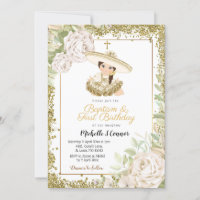 Gold Rose Charra Girl Birthday and Baptism