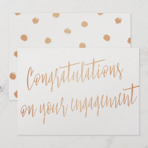 Gold rose "Congratulations on your engagement" Invitation