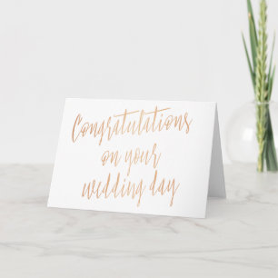 Gold rose "Congratulations on your wedding day" Card
