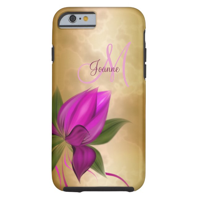 Gold Rose Floral Marble Case-Mate iPhone Case (Back)