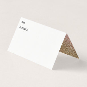 Gold & Rose Gold Glitter Accent Recipe Tent Cards