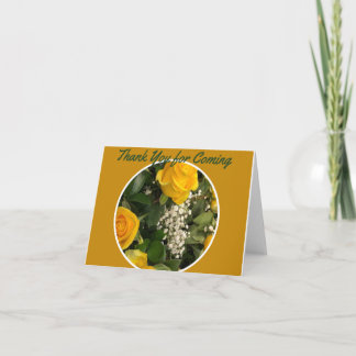 Gold Rose Highlights Thank You Card