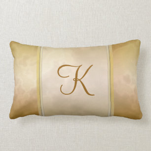 Gold Rose Marble Personalised Lumbar Cushion