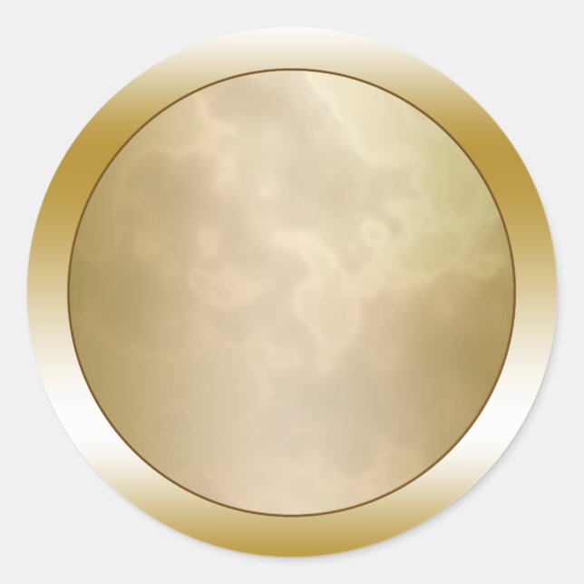 Gold Rose Marble Round Classic Round Sticker (Front)