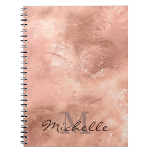Gold Rose Metallic Texture - Elegant Notebook