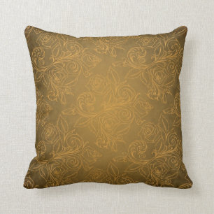 Gold Rose Pillow