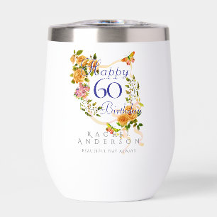 Gold Rose Ribbon 60th Birthday