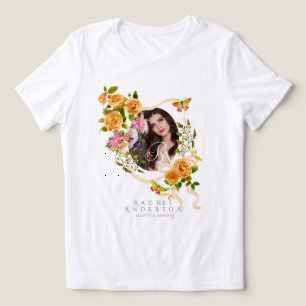 Gold Rose Ribbon Chic Photo Tri-Blend Shirt