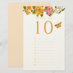 Gold Rose Ribbon Monogram Wedding Guest List Stationery