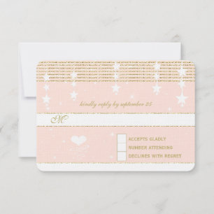 Gold Rose Wedding Under the Stars RSVP