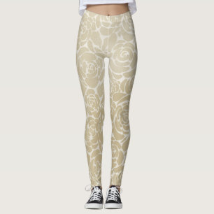 Gold Roses Elegant Leggings
