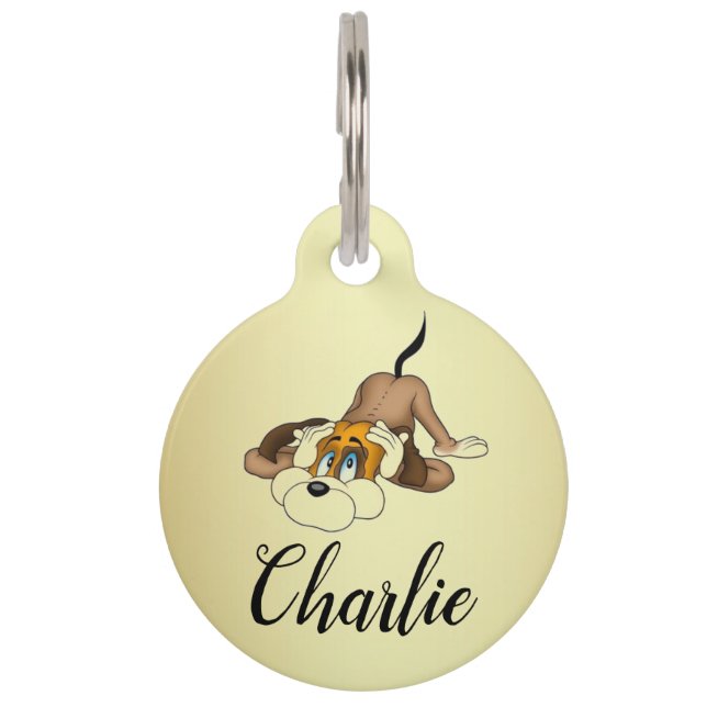 Gold Round Custom Pet Tag/Quote Pet Tag (Front)