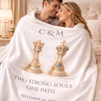 Gold Royal Couple Blanket Romantic Wedding Gift