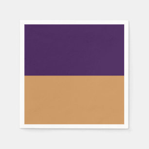 Gold & Royal Purple Stripe Birthday Party Napkin