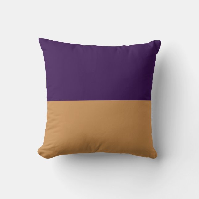 Gold & Royal Purple Stripe Cushion (Front)