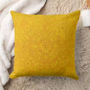 Gold Royal Tile Wallpaper Pattern Cushion