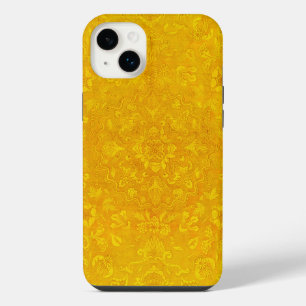 Gold Royal Tile Wallpaper Pattern iPhone 14 Plus Case