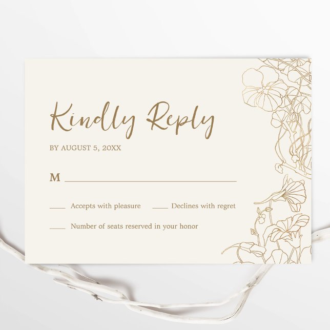 Gold RSVP Card (Creator Uploaded)
