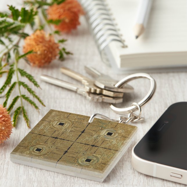 Gold Rush Acrylic Key Ring (Front Right)
