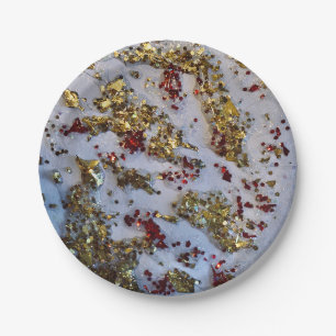 Gold Rush Paper Plate, 7" Round Plate