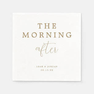 Gold Rustic Chic The Morning After Wedding Brunch Napkin