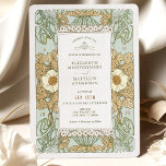 Gold Sage Green Art Nouveau Alphonse Mucha Wedding Invitation<br><div class="desc">Art Nouveau Vintage wedding invitations by Alphonse Mucha in a floral, romantic, and whimsical design. Victorian flourishes complement classic art deco fonts. Please enter your custom information, and you're done. If you wish to change the design further, simply click the blue "Customise It" button. Thank you so much for considering...</div>