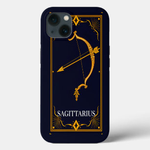 Gold Sagittarius Zodiac Symbol iPhone 13 Case
