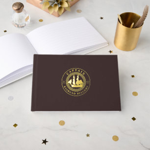 Gold Sail Ship Guest Book