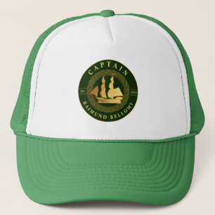 Gold Sail Ship Trucker Hat