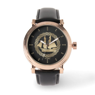 Gold Sailing Ship Watch