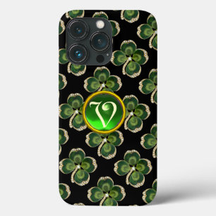 Gold Saint Patrick Shamrock Jewel with Pearls iPhone 13 Pro Case