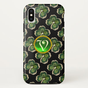 Gold Saint Patrick Shamrock Jewel with Pearls iPhone XS Case