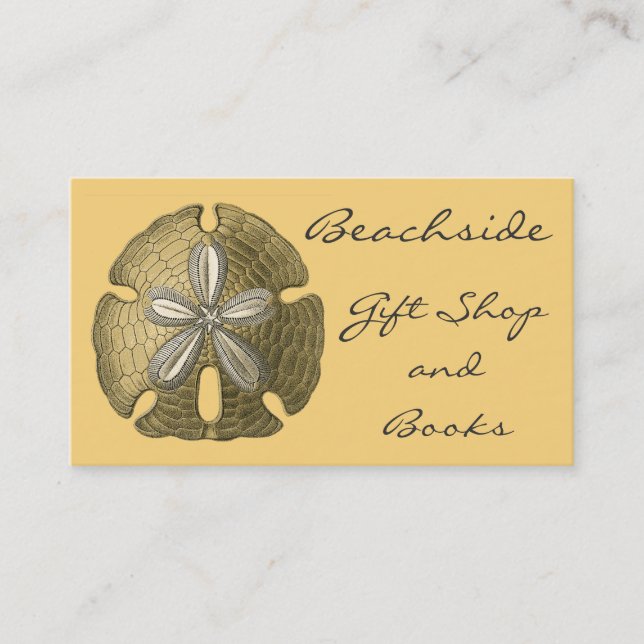 Gold Sand Dollar Business Cards (Front)