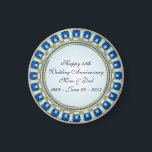 Gold Sapphire Blue 45th Wedding Anniversary Magnet<br><div class="desc">A Digitalbcon Images Design featuring an Sapphire Blue and Gold colour theme with a variety of custom images, shapes, patterns, styles and fonts in this one-of-a-kind "45th Wedding Anniversary" Magnet. This elegant and attractive design makes the perfect accessory to your reception or party plans for the special Anniversary Couple. It...</div>