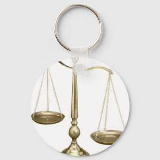 gold scales of justice key ring