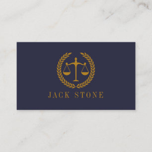 Gold Scales of Justice Personalized Lawyer Gifts Business Card