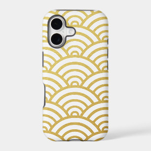 Gold Scallop Pattern iPhone Case