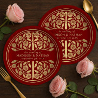Gold Scarlet Royal Mediaeval Sword Wedding