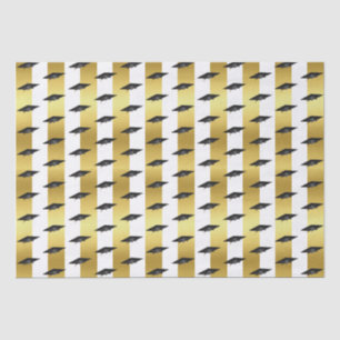 Gold School College University Graduation Day Cap Tissue Paper