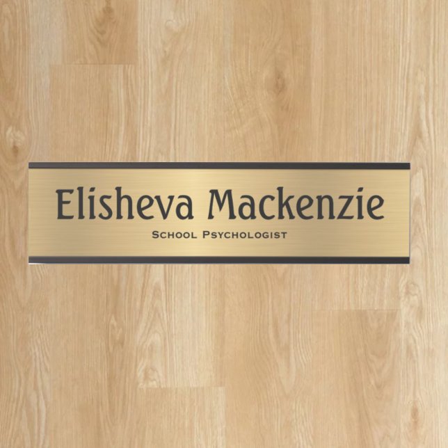 Gold School Psych Office Door Sign Name Plate (Creator Uploaded)