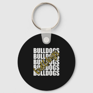 Gold School Sports Fan Team Spirit  Key Ring