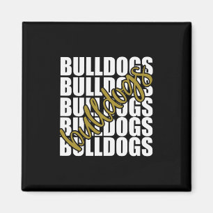 Gold School Sports Fan Team Spirit Magnet