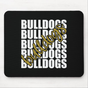 Gold School Sports Fan Team Spirit Mouse Pad