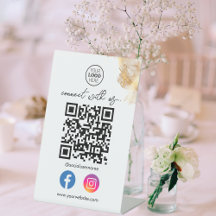 Gold Scissors Connect With Us QR Code Social Media